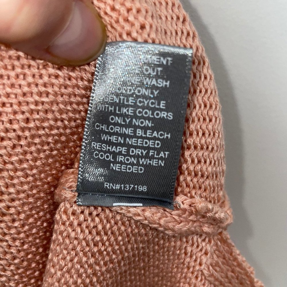 Marled Reunited Clothing Women's Size M Hello Summer Knit Sweater Coral Peach - Picture 10 of 12